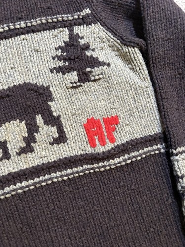 Vtg Abercrombie & Fitch Ezra Fitch Wool Moose Sweater. Size S. - Picture 4 of 6