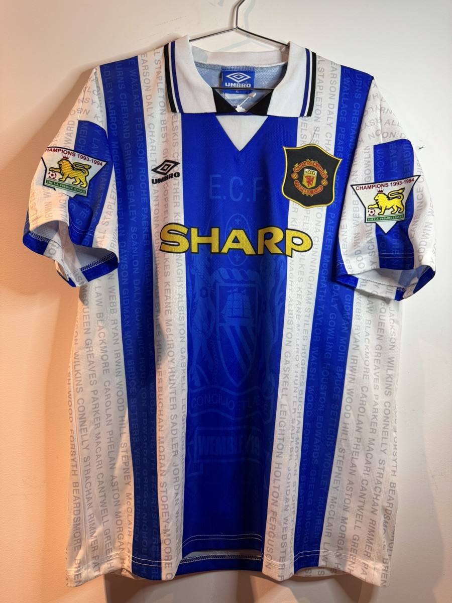 MANCHESTER UNITED THIRD KIT 94-96 BECKHAM #24 UMBRO BNWT [XL MANCHESTER UNITED THIRD KIT 94-96 BECKHAM #24 UMBRO BNWT [XL