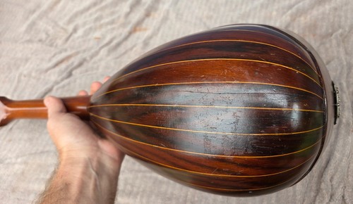 Antique Antonio Grauso Bowl-Back Mandolin w/ Coffin Case - for Repair - Picture 12 of 24