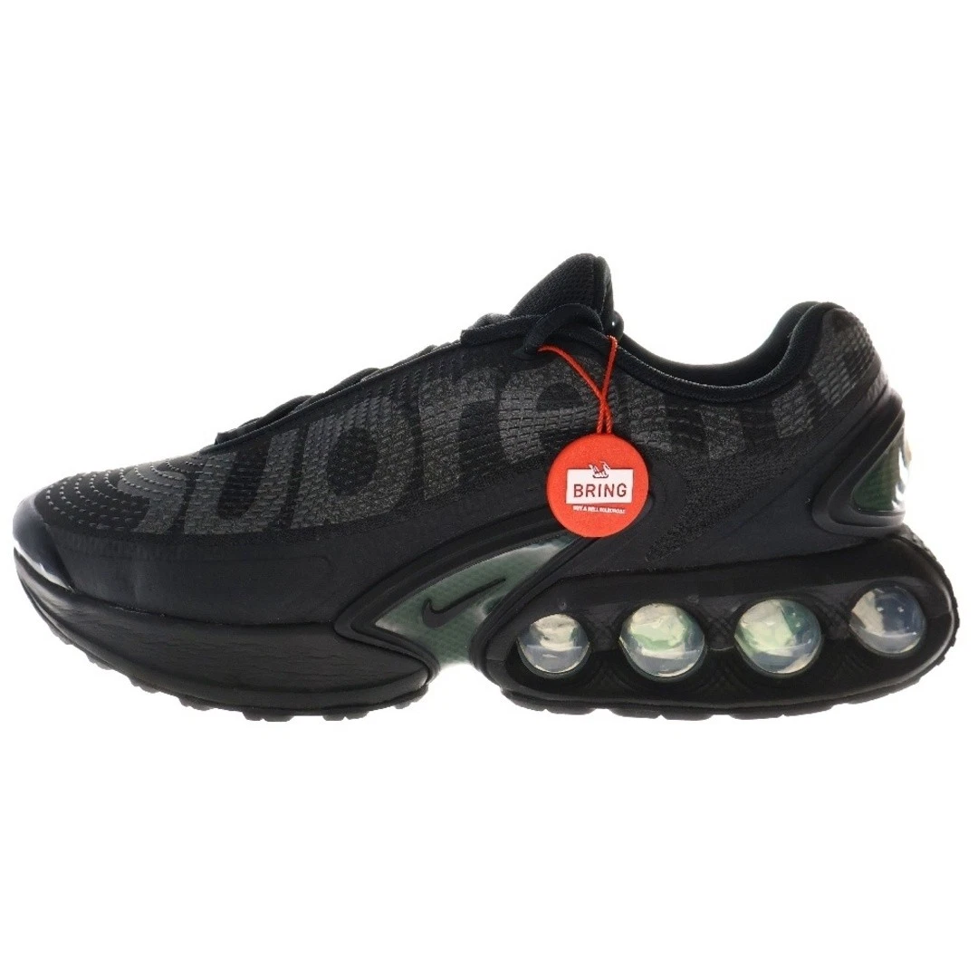 NIKE 24SS x SUPREME AIR MAX DN BASKETS BASSES NOIRES US 12 30 cm FZ4044 001 d'occasion