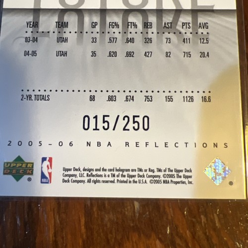 Andrew Bogut 2005 Upper Deck NBA Reflections Future Purple Rookie RC #150 /250 - Picture 7 of 7
