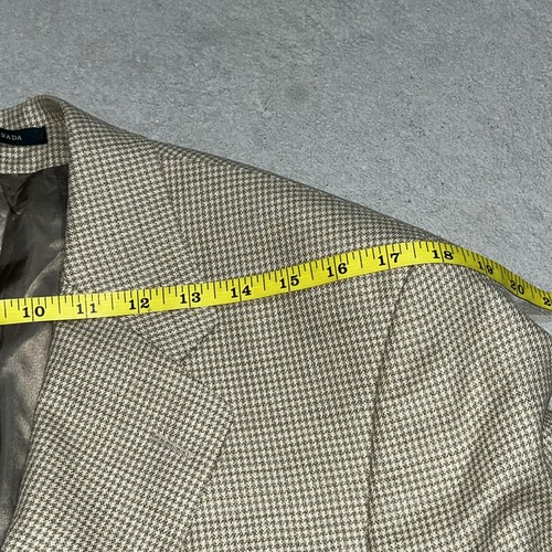 Lauren Ralph Lauren Sport Coat 38R Silk & Wool Houndstooth Blazer Two Button - Picture 11 of 12