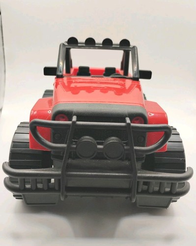 Lot 4 Toys 2 Red Jeep 1 Trailer 1 ATV, One Jeep Makes Sounds & Lights Tested - Picture 7 of 9