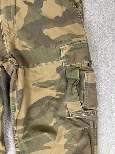 Vintage 90s Y2K Abercrombie & Fitch Paratrooper Baggy Camo Cargo Pant 32x28 - Bild 3 von 20
