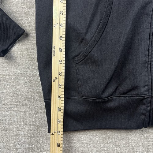 Y2K Volcom Full Zip Fleece Hoodie Men's Size Large Black Double Sided Grunge - Picture 12 of 13