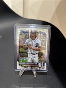 2025 Bowman Chrome Cris Rodriguez 1st Mini Diamond Refractor SP Prospect Tigers