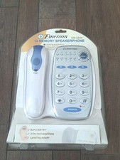 Emerson Speakerphone EM2248 Silver White Corded Phone 13 Memory NEW SEALED