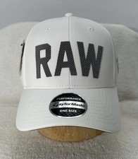 TaylorMade RAW Wedge Launch Adjustable Golf Hat White New W/Tags