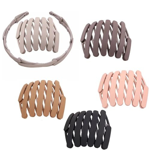 5pcs Retractable Headbands, Spring Wave Foldable Wide Headband, Non-slip,  - Bild 1 von 7