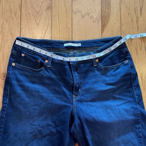 Jeans Levi's donna ragazzo taglia 16W lavaggio scuro, blu, vita media - Foto 8 di 13