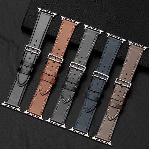 Bracelet Sport En Cuir Pour Apple Watch Series 2 3 4 5 6 7 SE 38mm 40mm 41mm 42m - Zdjęcie 7 z 38