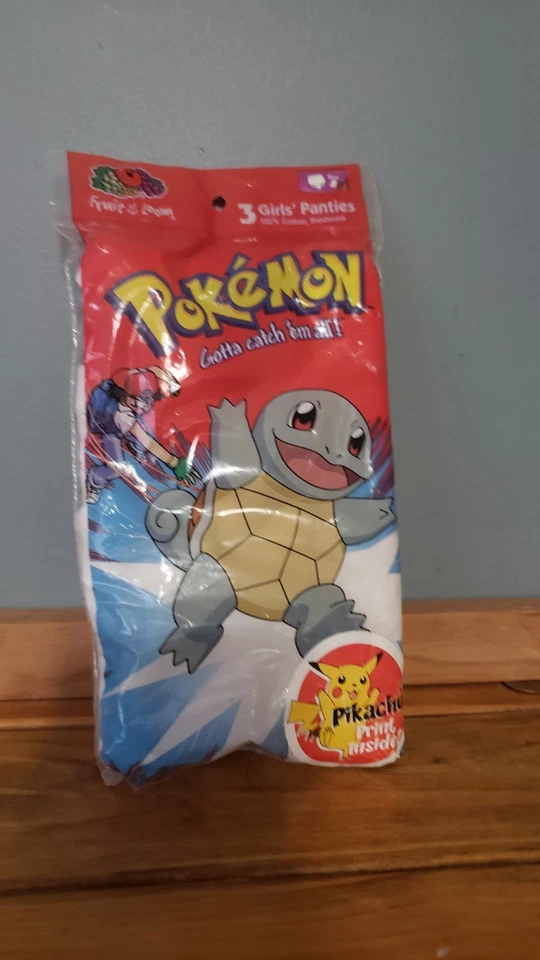 RARO VINTAGE 1999 TALLA 4 Niñas Fruit Of The Loom Funpals Pokemon Ropa Interior Foto 3 de 4