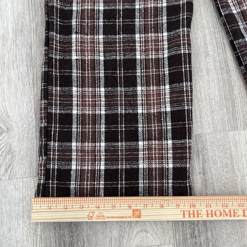 12th Tribe Wide Leg Plaid Pants Womens S Flannel Brown New W Tags Fall Looks - Picture 9 of 10