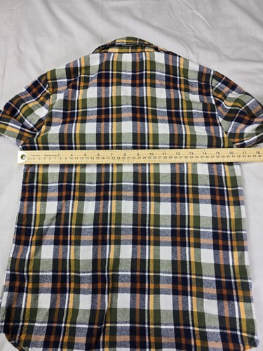 Camisa Levis Niños 10/12 Naranja Verde Azul Marino Franela a Cuadros Manga Larga Abotonada - Imagen 7 de 10