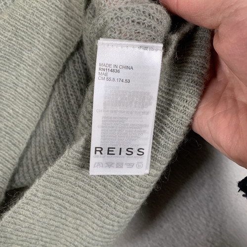 Reiss Pullover groß grün Alpaka Wolle neuwertig fein Oversize Mae Strick Rundhals - Bild 5 von 11