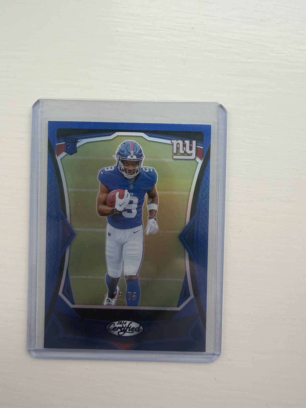 2024 Panini Certified - Rookies Malik Nabers #105 Blue Mirror /75 (RC)