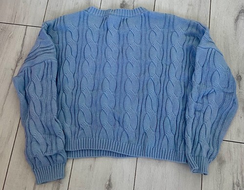 Lovely Koala Bay Pale Blue Cotton Sweater Size M - Picture 2 of 3
