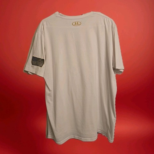 Under Armour Project Rock Shirt Herren XL weiß Home Of Brave Heatgear USA - Bild 2 von 2