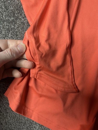 Gymshark Arrival Shirt Mens Medium Orange 1/4 Zip Pullover Jacket Slim Fit - Picture 13 of 13