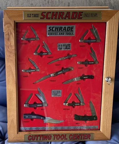 Vintage Schrade Old Timer Uncle Henry Double Sided Display W/12 Knives,boxes USA - Bild 2 von 8