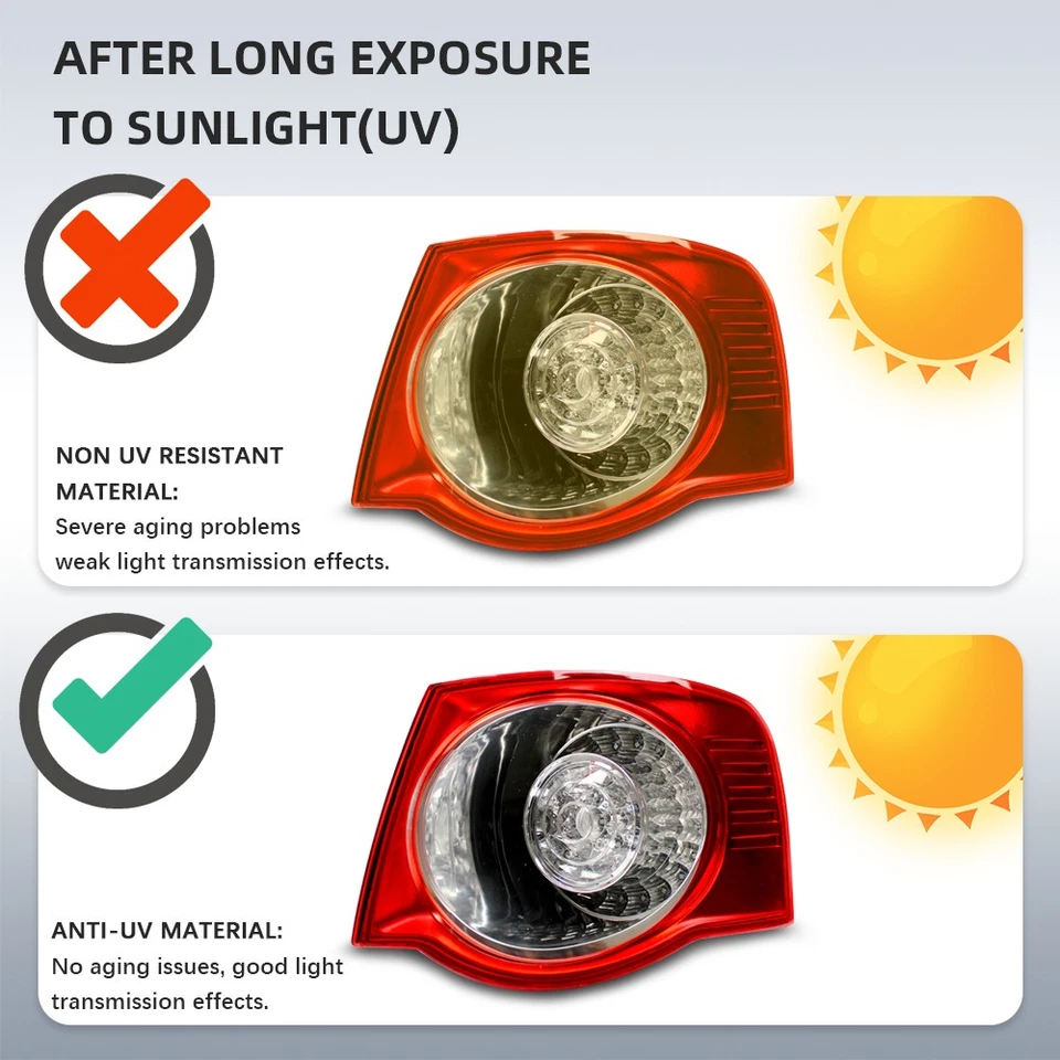 For 2006-2011 Volkswagen Jetta 5 MK5  Outer Right Sendan LED Rear Tail Light DRL Foto 3 de 4