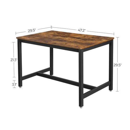 47 Inches Dining Room Table for 4, Industrial Style with Heavy Duty Metal Fra... - Picture 7 of 7