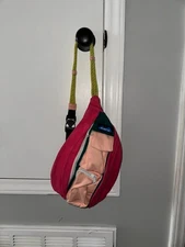 KAVU sling mini rope sling bag pink green yellow, BRAND NEW WITHOUT TAGS