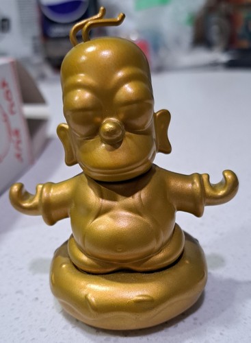 Kidrobot Homer Simpson Budda  Figure Gold Vinyl w/ Box + Milhouse The Simpsons - Picture 10 of 18