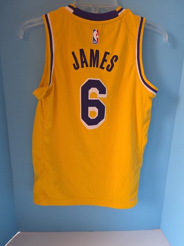 Nike Lebron James Los Angeles Lakers Jersey Youth Size Medium Boys 10-12 - Picture 4 of 7