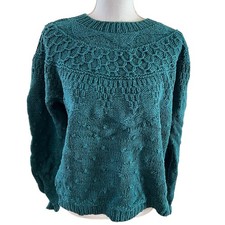 Vintage Woolrich Fair Isle Chunky Knit Crewneck Sweater Green L