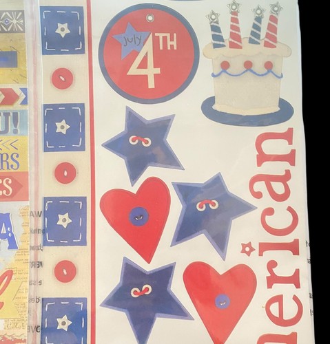 Patriotic Scrapbooking Stickers Set Of 3 Sealed Packs July 4th Freedom - Picture 5 of 22