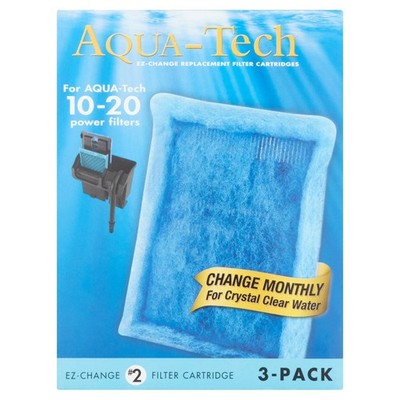 Aqua-Tech EZ-Change Aquarium Cartridge for 10-20G Filters, 3pk