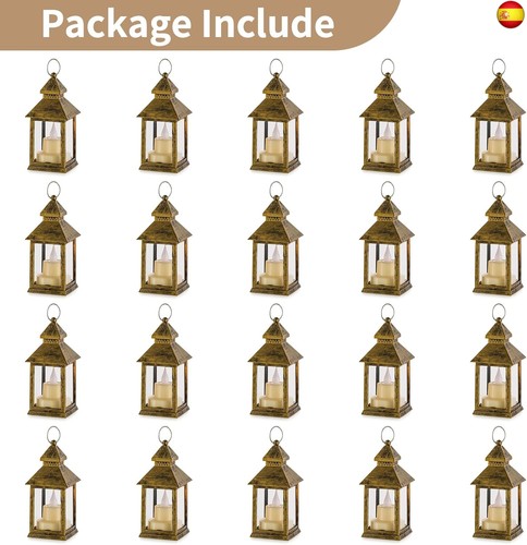  NUPTIO Vela Linternas Decoraciones Halloween: 20pcs Oro Parpadeo Led Velas  - Imagen 7 de 7