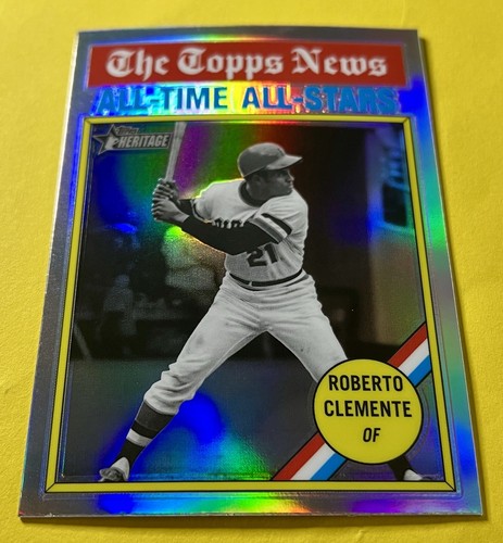 Roberto Clemente 2025 Topps Heritage ALL-TIME ALL-STARS CHROME REFRACTOR #345 - Picture 3 of 5