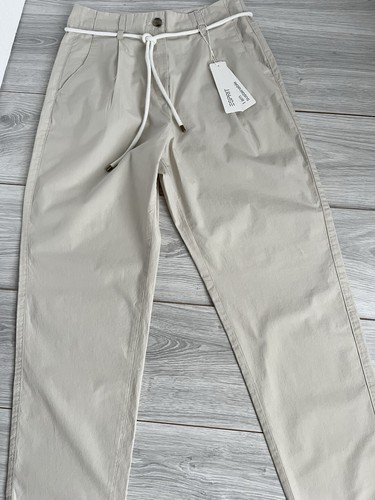 NEU Esprit Damen Hose Leichte Chino Größe 38 Beige High Rise Kordel Bio Cotton - Bild 2 von 4