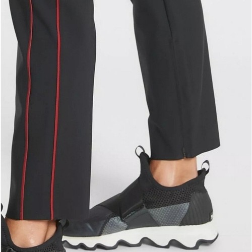 Athleta Stellar Novelty Trouser Stretch Ankle Pants Black Size 12 Travel Casual - Picture 13 of 15