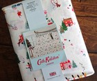 CATH KIDSTON London SNOW DAY Cream CHRISTMAS VILLAGE TWIN SHEET SET