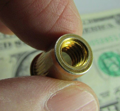 50 Einnietmuttern 1/4-20 Gewinde verzinkt Flachkopf Nietmutterneinsätze Nutsert Stahl - Bild 8 von 10