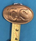 Oval Confederate States (CS) Buckle