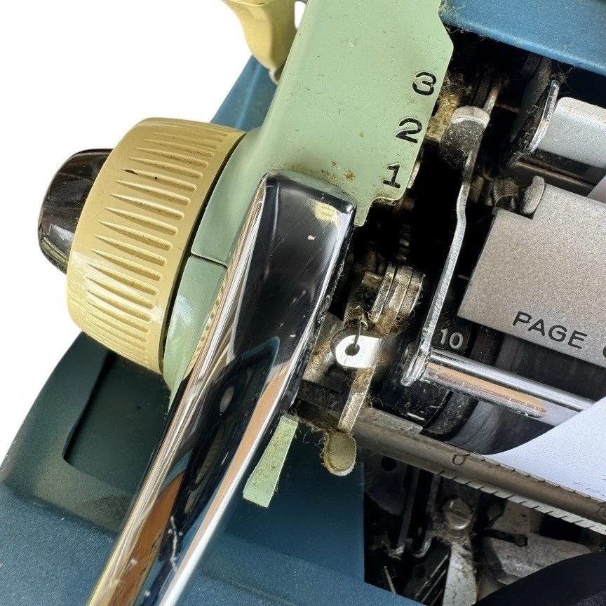 Máquina de escribir retro vintage años 60 SMITH-CORONA GALAXY 12 turquesa Foto 4 de 4