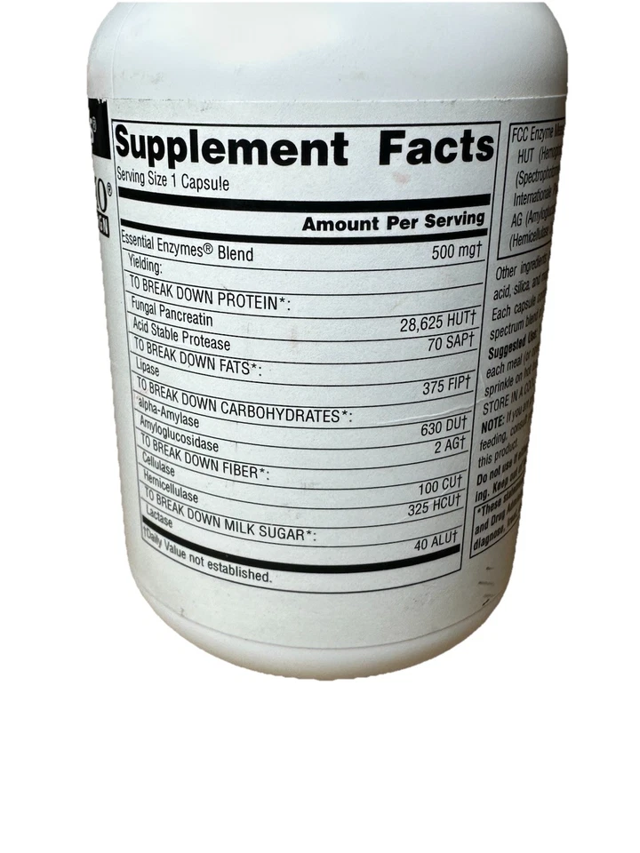 Source Naturals Essential Enzymes 500 Mg, 120 Capsules - Image 4 of 4