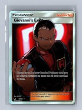 Giovanni's Exile (Full Art) Ultra Rare Pokémon Hidden Fates #67/68 D