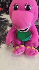Vintage 1992 Talking Barney Playskool 17" Plush Toy Purple Dinosaur Tested Works