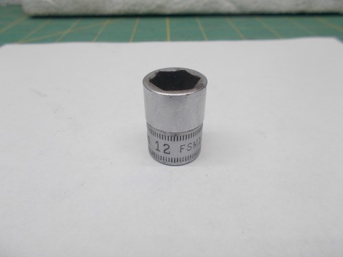 Herramientas Snap-on 3/8” unidad 12 mm métrico 6 puntos enchufe FSM121 EE. UU. ¡Bonito! - Imagen 5 de 7