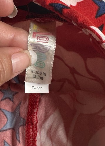 Lot of 3 LuLaRoe Tween Leggings 4th of July Patriotic NWOT –Minor Flaw on 1 Pair - Picture 4 of 6