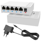 1X(5-Port 1000Mbps Netzwerk Ethernet  mit VLAN 5V Netzteil Heimnetzwerk  Sp9570