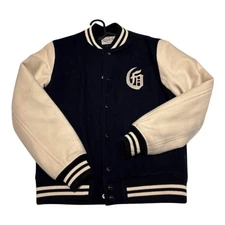 WACKO MARIA Wool Varsity Jacket S Size Black Casual Streetwear