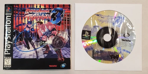 1997 Battle Arena Toshinden 3 Sony PlayStation PS1 Video Game Disc & Manual Only