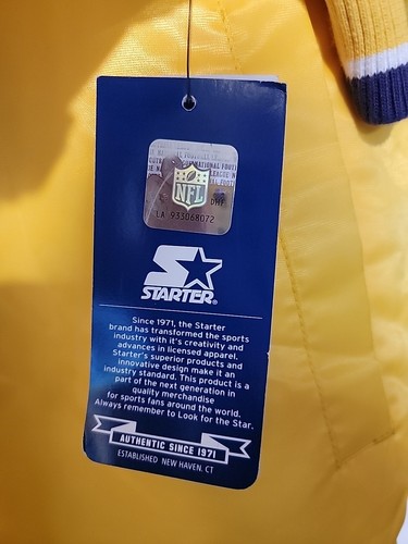 Chaqueta de iniciación retro Minnesota Vikings talla mediana rara nueva con etiquetas - Imagen 7 de 8