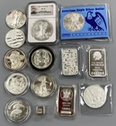 15 Troy Ounces .999 Silver Coins Bars Rounds nice mix  L23877